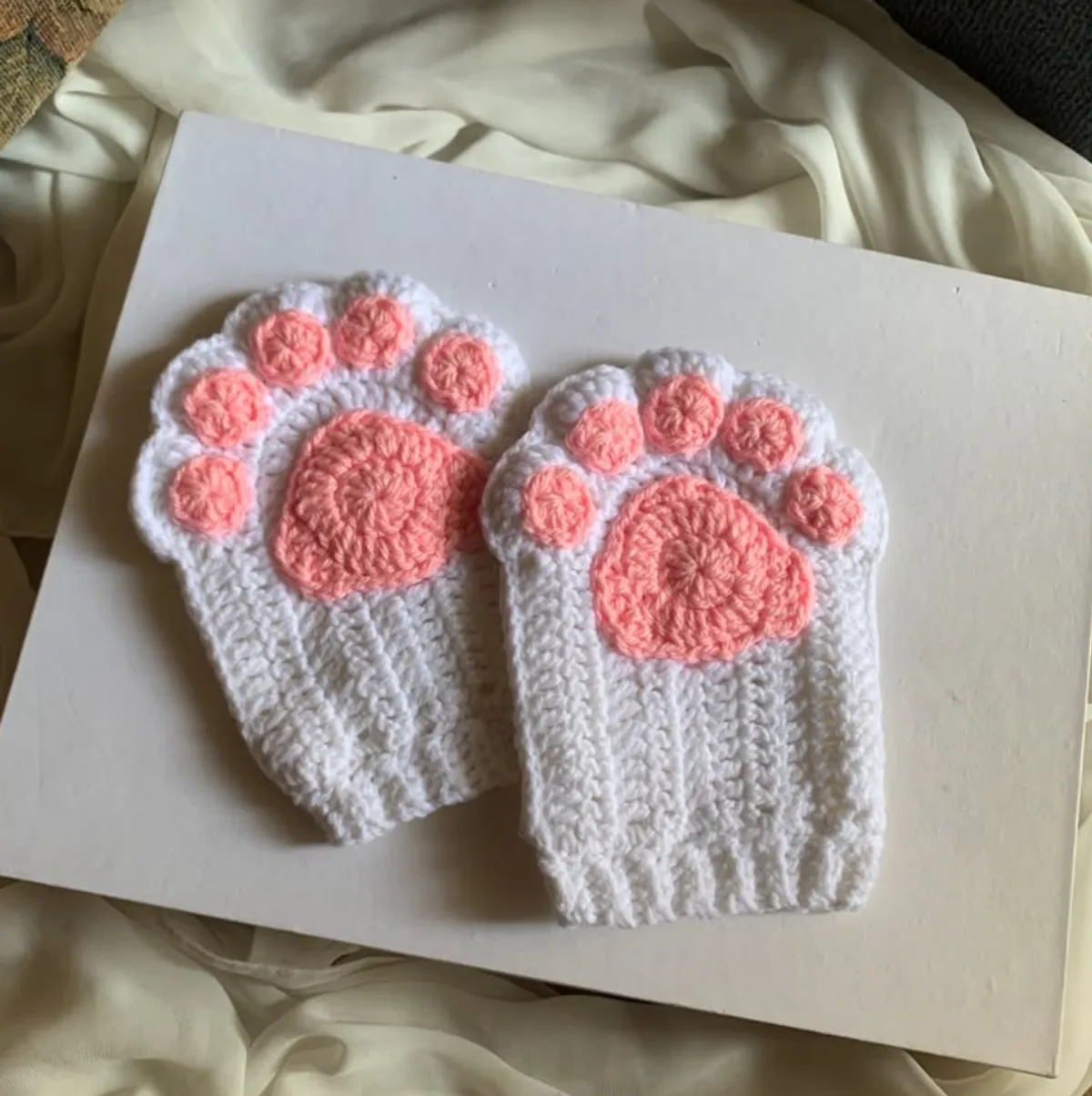 Paw Crochet Hand Warmers