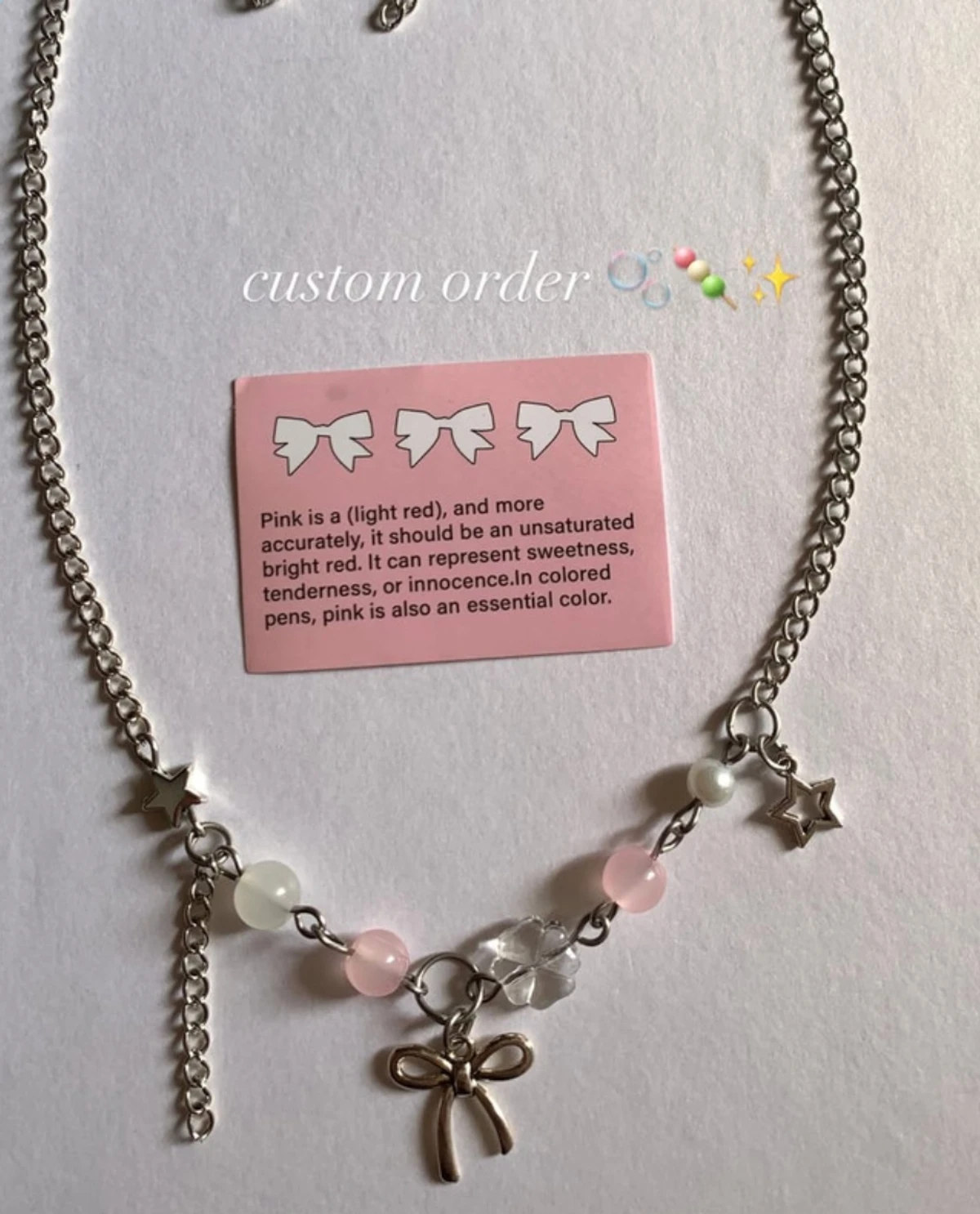 Bubble Gum Coquette Necklace
