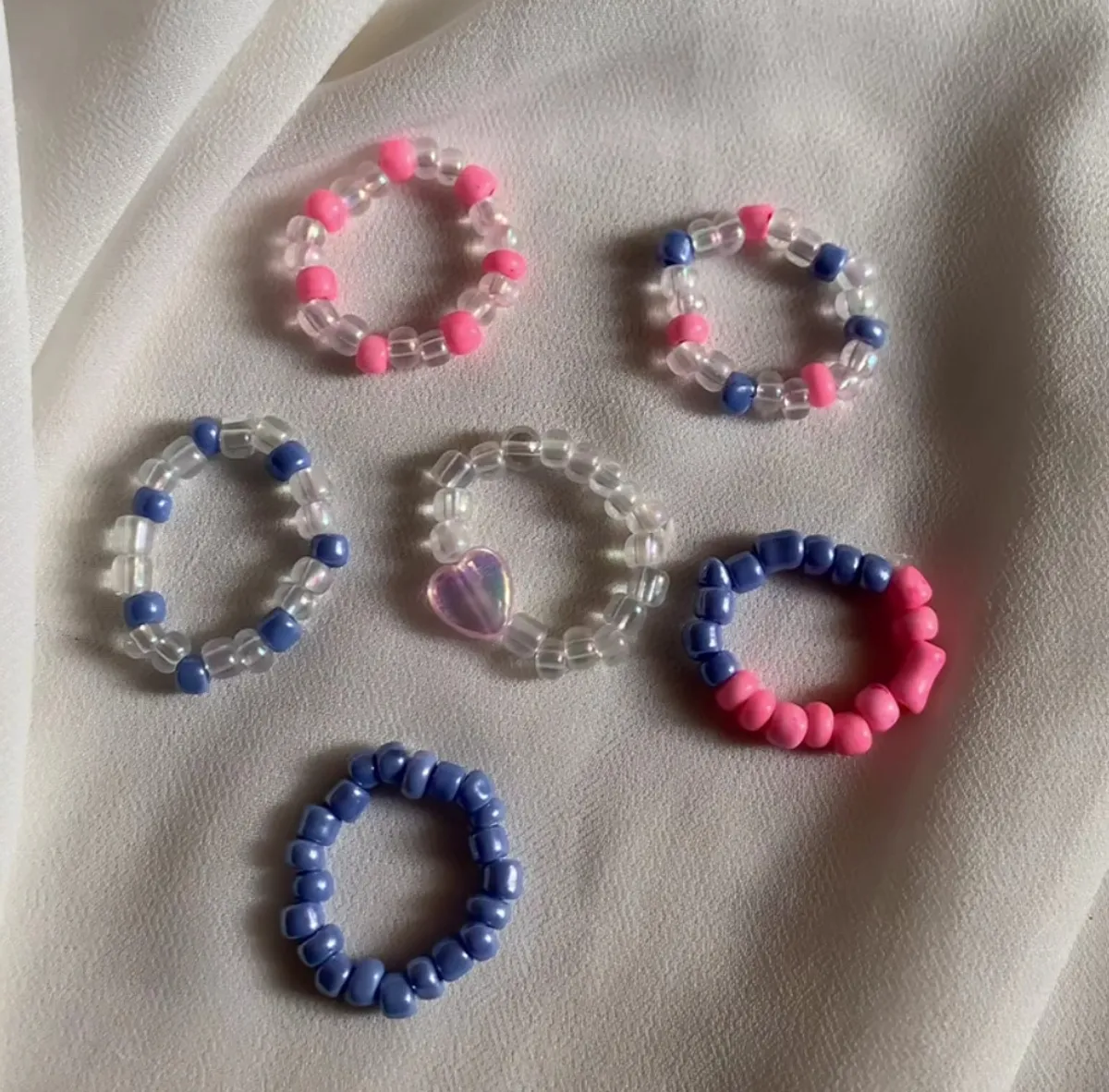 Pink And Blue Rings